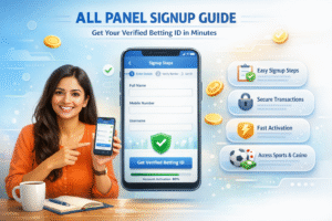All Panel Signup Guide showing how to get a verified betting ID in minutes with a secure and easy registration process on the All Panel platform.
