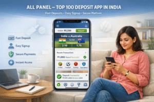 All Panel Exch Review page showcasing top 100 fast deposit app in India with user dashboard, quick payment options, and smooth mobile interface.