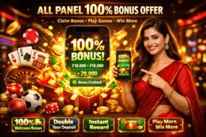 All Panel Bonus concept showing deposit match and gaming rewards on Allpanelexch.