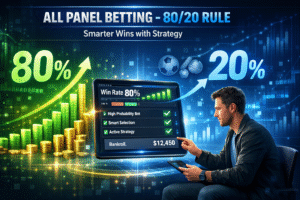 All Panel Betting 80/20 rule with charts and strategy concept.